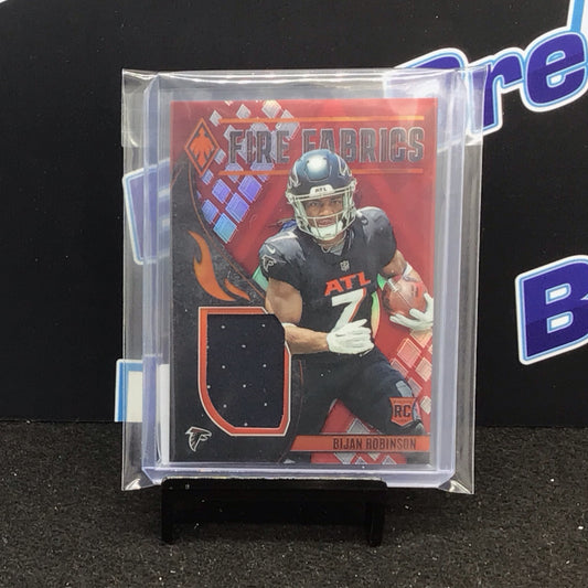 2023 Panini Phoenix Fire Fabrics Bijan Robinson 55/75 #FIRE-16 Falcons