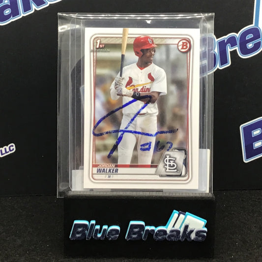 2020 Bowman 1st Bowman Jordan Walker auto #BD-57 Cardinals