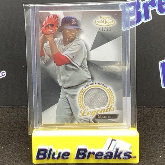 2018 Topps Gold Lbel Legends Relic Pedro Martinez 41/75 #LR-PM Red Sox