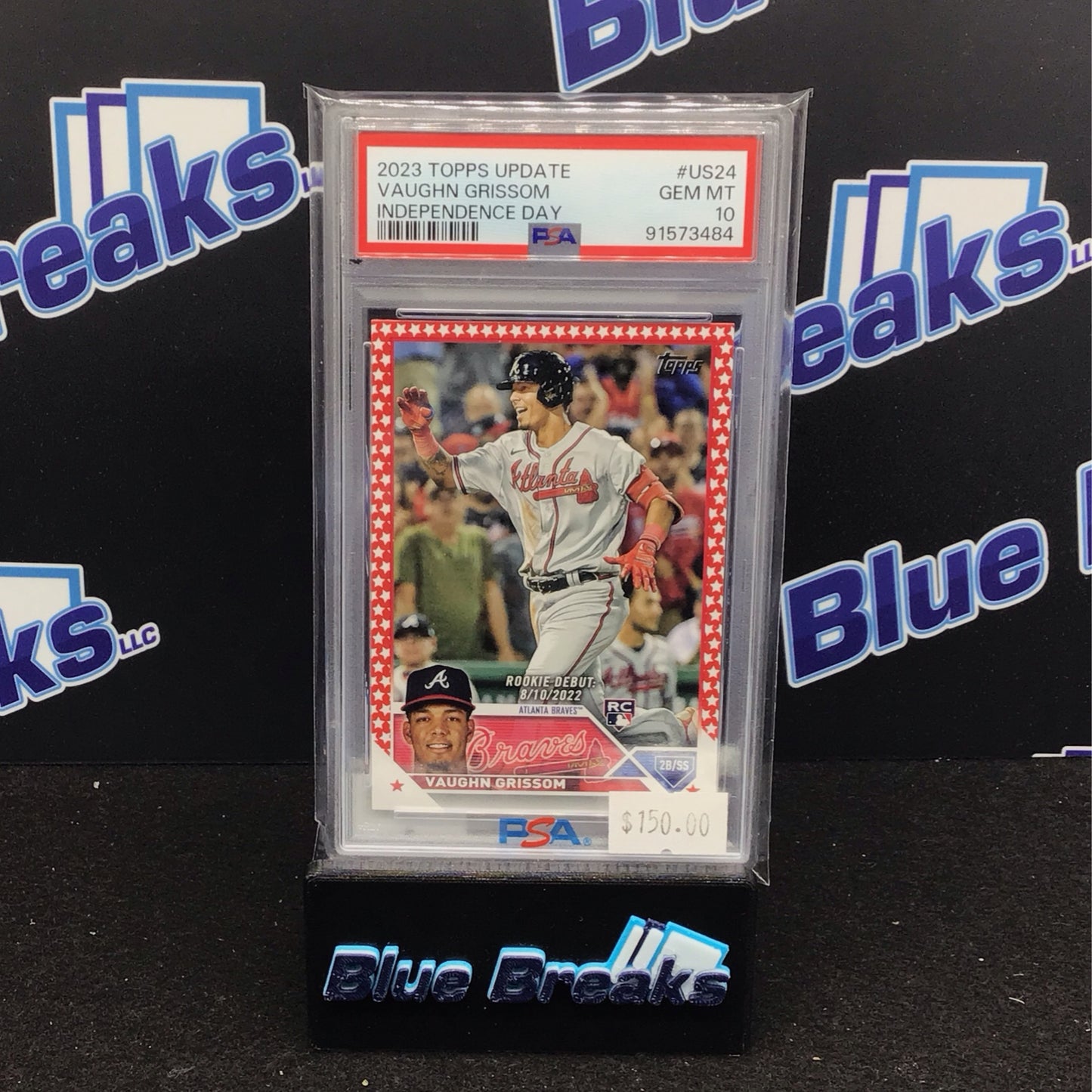 2023 Topps Update Independence Day Vaughn Grissom 31/76 #US24 PSA 10 Braves