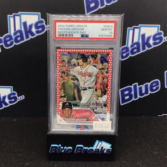2023 Topps Update Independence Day Vaughn Grissom 31/76 #US24 PSA 10 Braves
