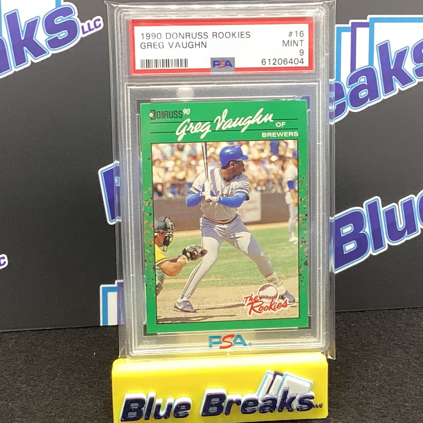1990 Donruss Rookies - Greg Vaughn #16 PSA MINT 9