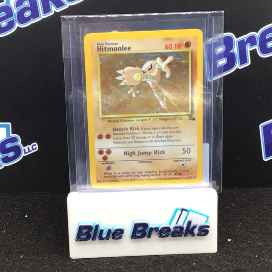 1999 Pokémon Fossil Hitmonlee Holo Rare 7/62