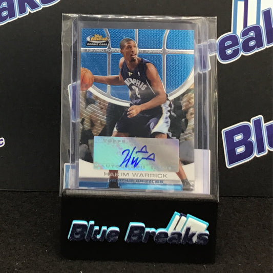 2006 Topps Finest Rookie Card Hakim Warrick auto 056/349 #137 Grizzlies