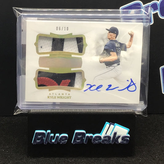2019 Panini Flawless Kyle Wright dual relic auto 06/10 #DPA-KW Braves