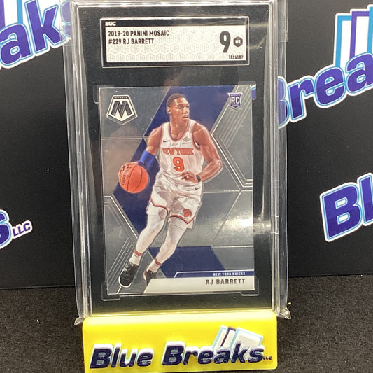 2019-20 Panini Mosaic - RJ Barrett - #229 - SGC 9 - New York Knicks