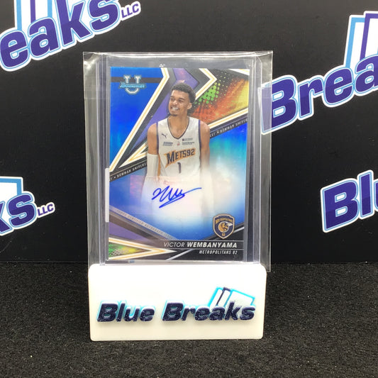 2023 Bowman U Best - Victor Wembanyama - Blue Autograph - 87/150 - San Antonio Spurs