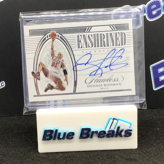2021-22 Panini Flawless - Dennis Rodman - Enshrined Signatures - 16/25 - Chicago Bulls