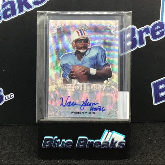 2017 Leaf Sports Heroes Warren Moon auto 5/10 #BA-WM1