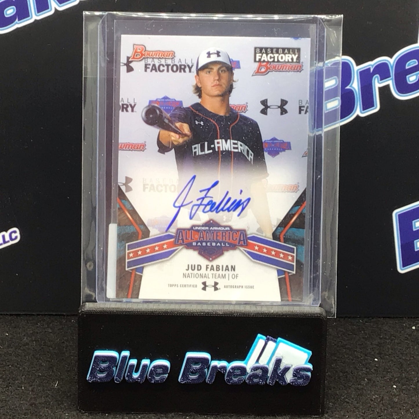 2018 Bowman Baseball Factory All America Jud Fabian auto #UAN-6