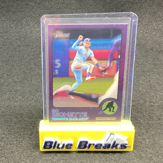 2022 Topps Heritage Purple Chrome Refractor Bo Bichette