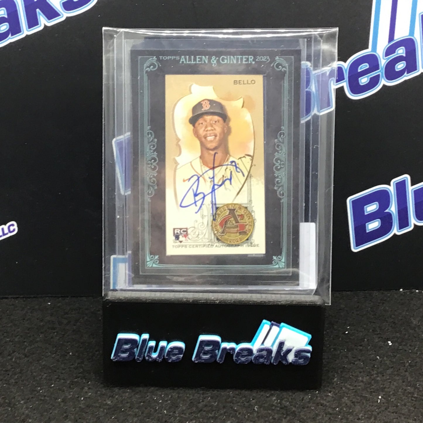 2023 Allen & Ginter Black framed mini auto Brayan Bello 11/25 #MA-BBE Red Sox