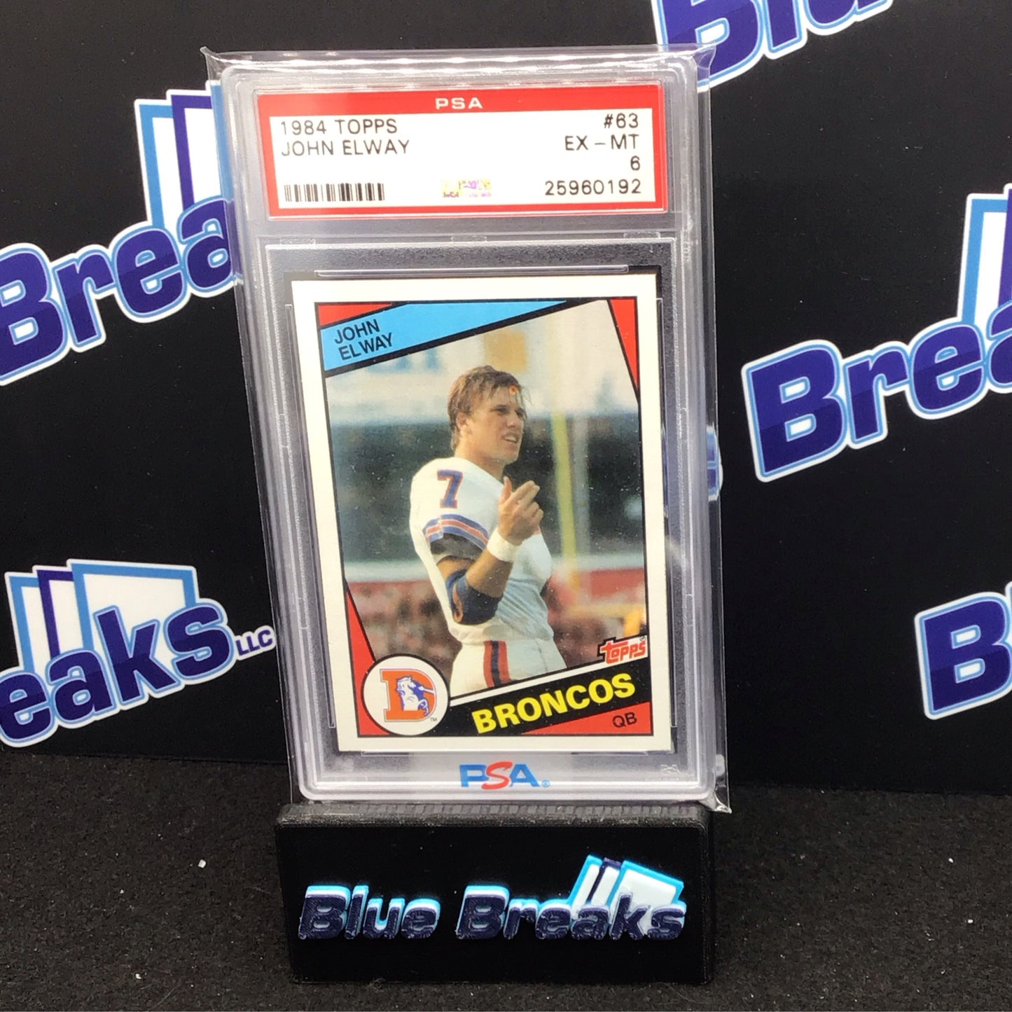 1984 Topps John Elway #63 PSA 6 Broncos