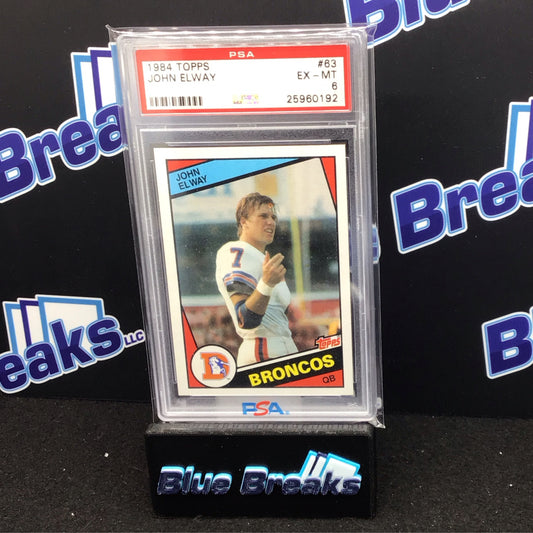 1984 Topps John Elway #63 PSA 6 Broncos