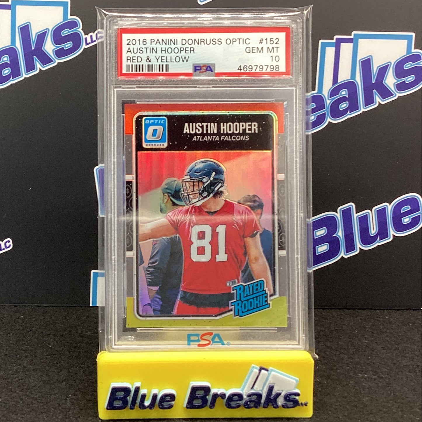 2016 Panini Donruss Optic - Austin Hooper Red & Yellow #152 PSA 10