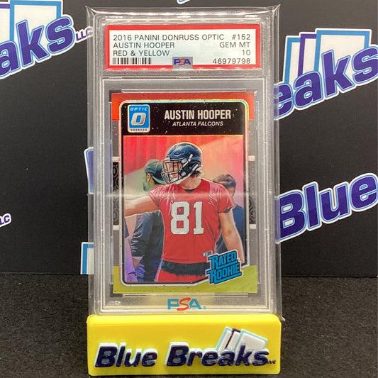 2016 Panini Donruss Optic - Austin Hooper Red & Yellow #152 PSA 10