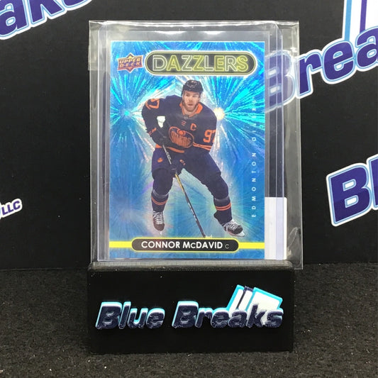 2021-22 Upper Deck Series 1 Blue Dazzlers Connor McDavid #DZ-19 Oilers