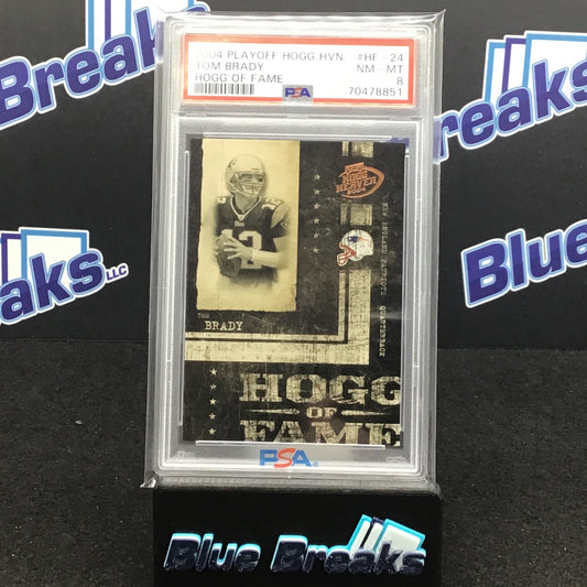 2004 Donruss Playoff Hogg Heaven Hogg of Game Tom Brady #HF-24 PSA 8 Patriots