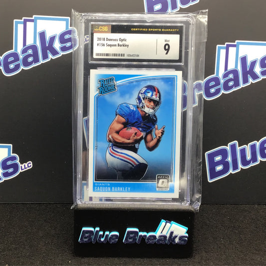 2018 Donruss Optic - Saquon Barkley - #156 - New York Giants - CSG 9