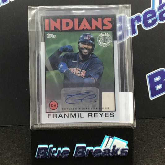 2021 Topps Franmil Reyes auto #86TBA-FR Guardians