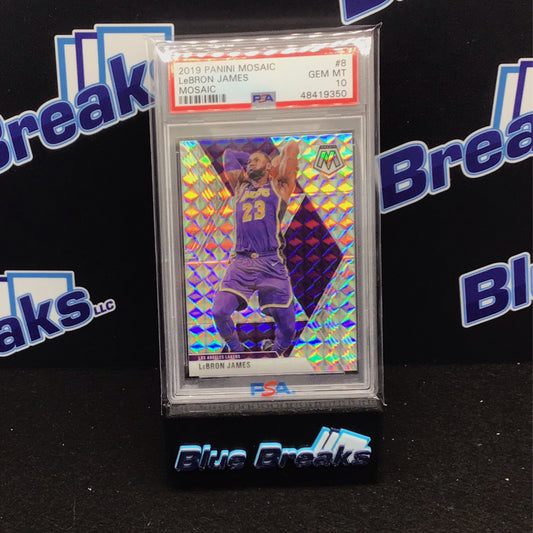 2019 Panini Mosaic Lebron James #8 PSA 10 Lakers