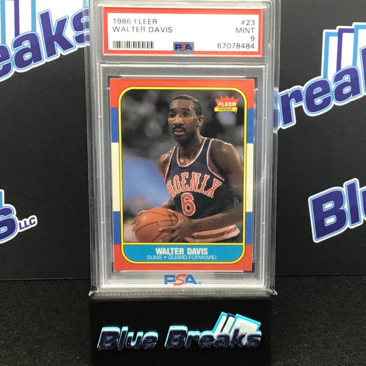 1986 Fleer - Walter Davis - Suns - #23 - PSA 9