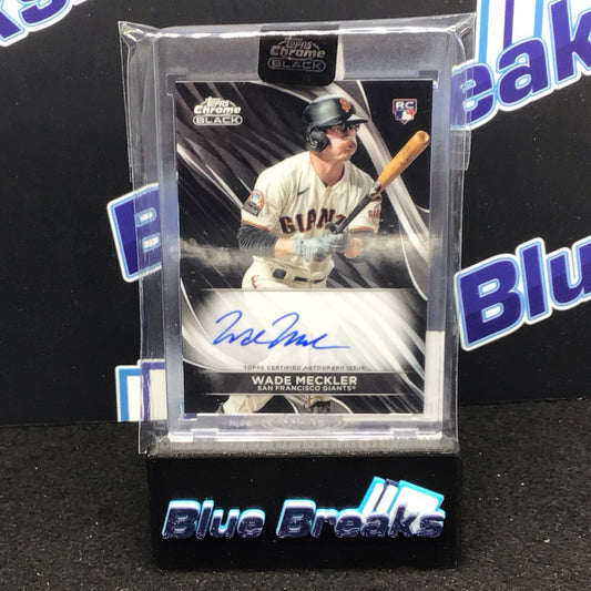 2024 Topps Chrome Black RC Wade Meckler Auto #CBA-WM Giants