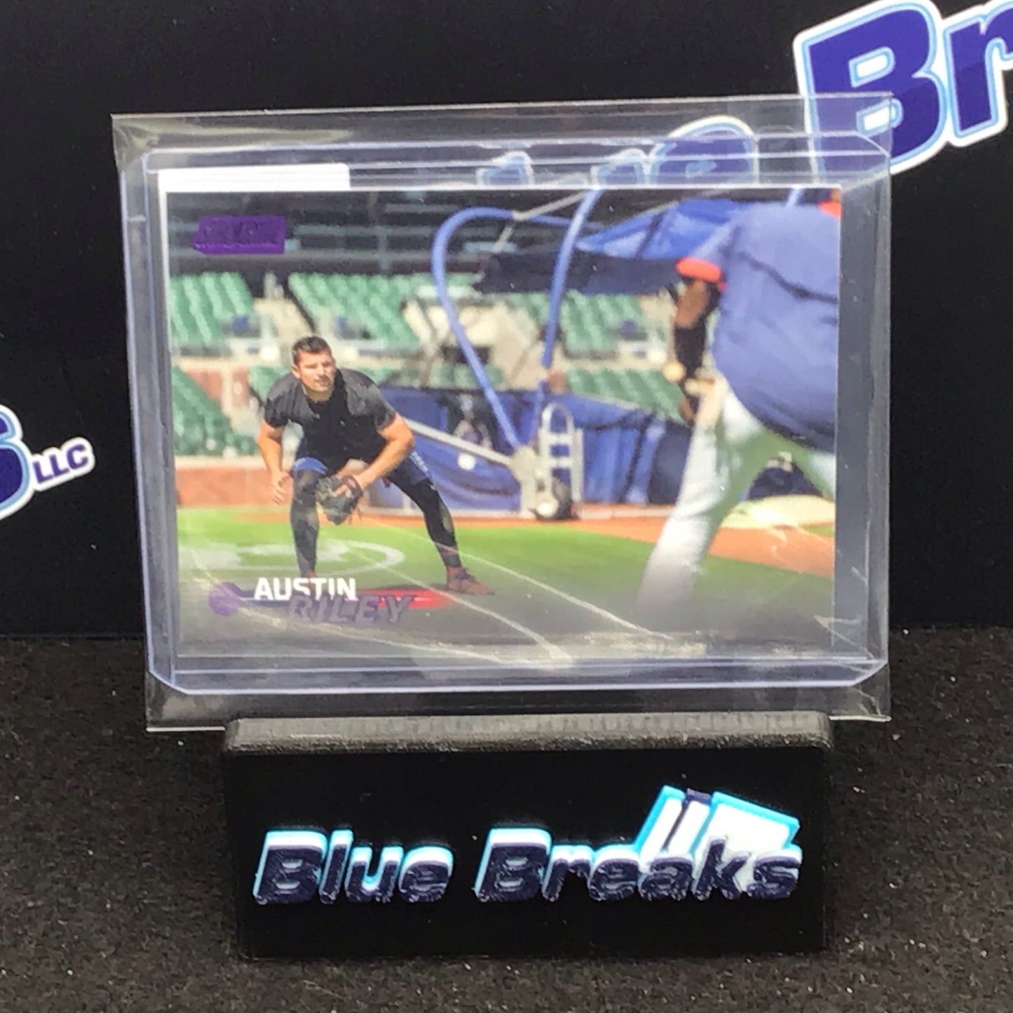 2023 Topps Stadium Club Purple Austin Riley 25/75 #5 Braves