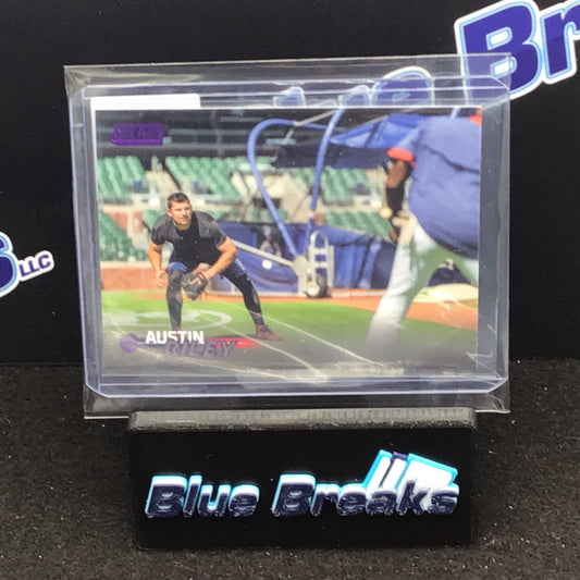 2023 Topps Stadium Club Purple Austin Riley 25/75 #5 Braves