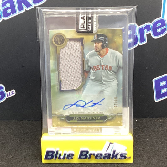 2019 Topps Triple Treads auto jumbo relic JD Martinez 07/25