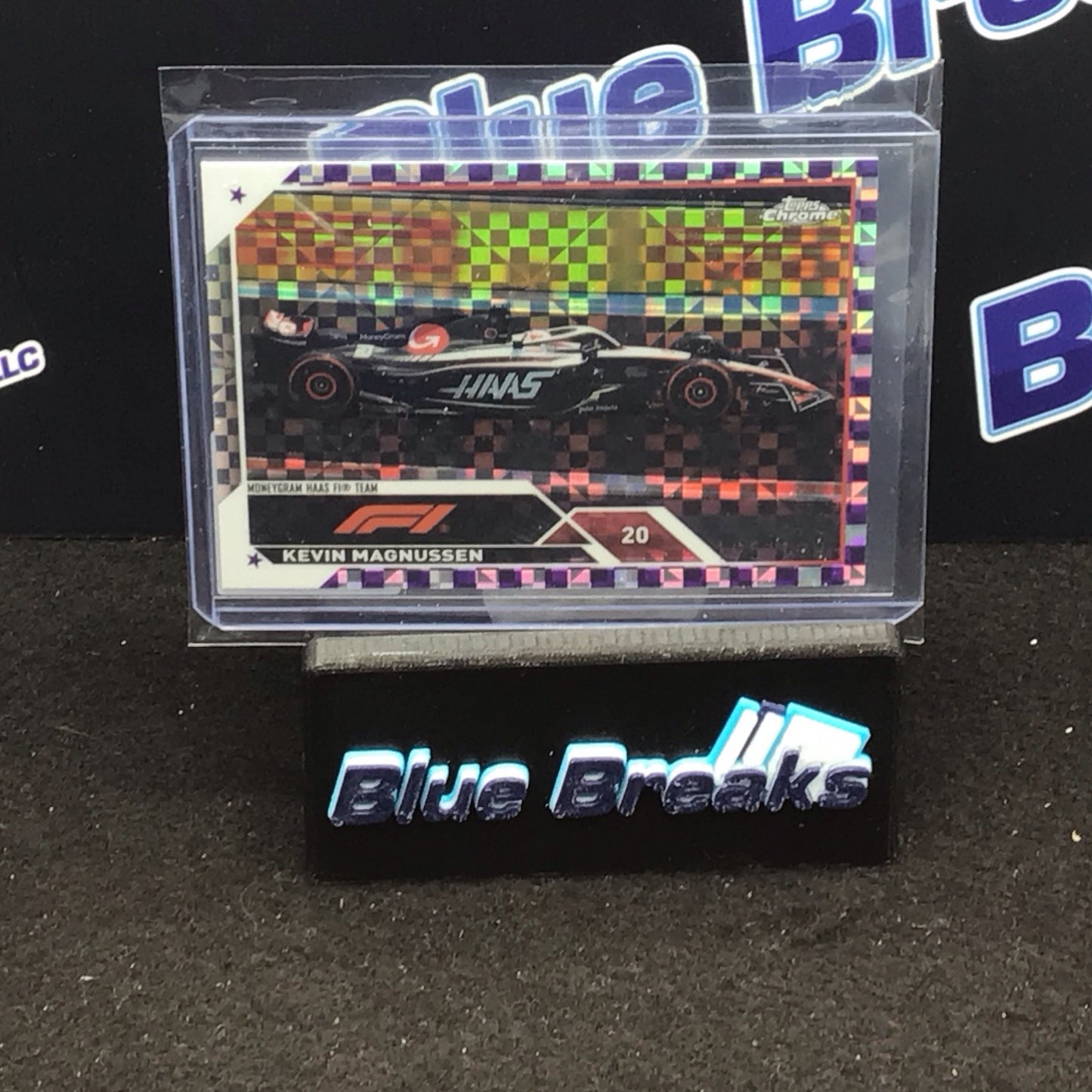 2023 Topps Chrome purple checkerboard Kevin Magnussen Haas 195/199 #51 F1