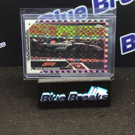 2023 Topps Chrome purple checkerboard Kevin Magnussen Haas 195/199 #51 F1