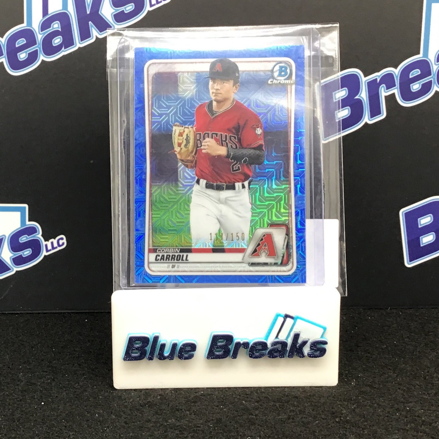 2020 Bowman Chrome Blue Mojo Corbin Carroll 117/150 #BCP-222 Diamondbacks