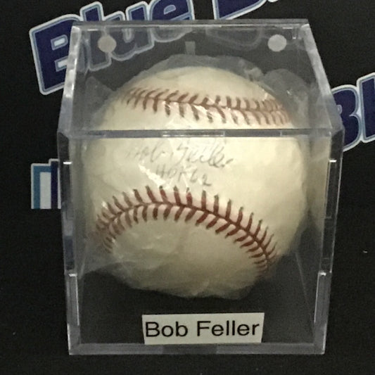 Bob Feller HOF 62 autographed baseball