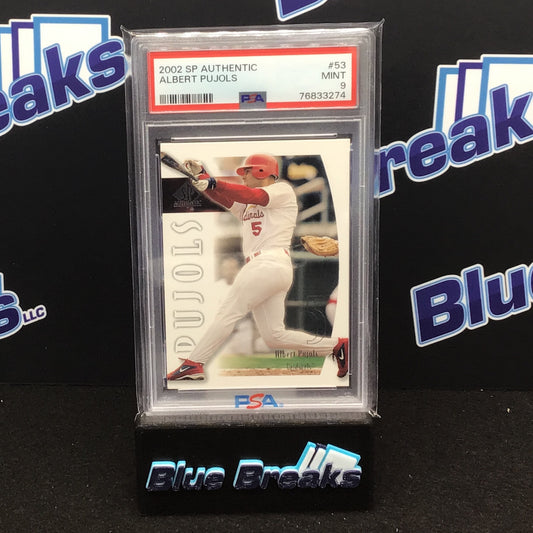 2002 SP Authentic Albert Pujols #53 PSA 9 Cardinals