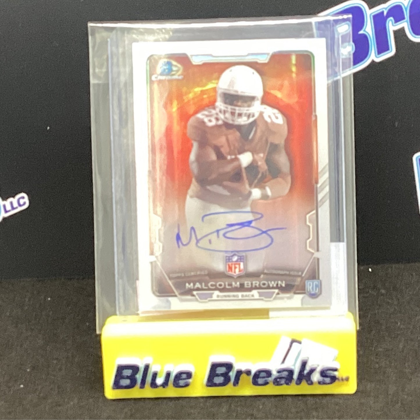 2015 Bowman Rookie Chrome Refractor Malcolm Brown auto