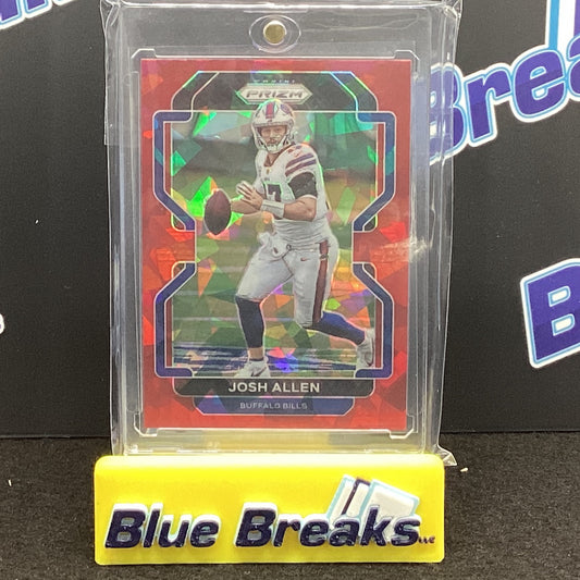 2021 Panini Prizm - Josh Allen - Red Cracked Ice - #117 - Buffalo Bills