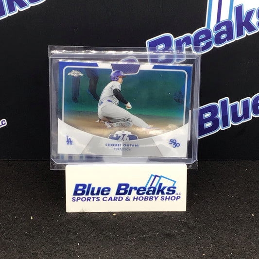 2024 Topps Chrome 50/50 Shohei Ohtan SB #26 082/150 #58 Dodgers