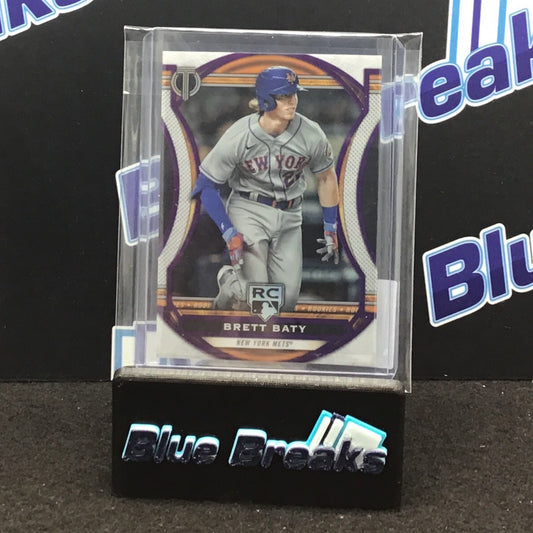 2023 Topps Tribute Purple Brett Batty 14/50 #94 Mets