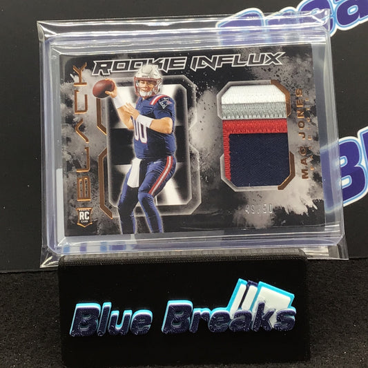 2021 Panini Black Rookie Influx Mac Jones 49/50 #RI-MJ Patriots
