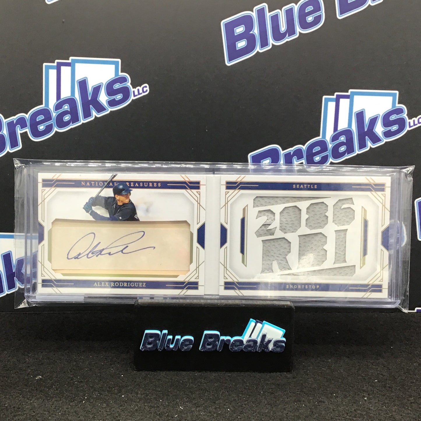 2020 Panini National Treasures Alex Rodriguez Cut Signature Material 1/3 #CSMB-AR Mariners