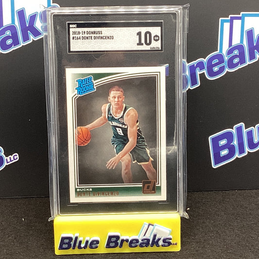 2018-19 Donruss - Donte Divincenzo - #164 - SGC 10 - Milwaukee Bucks