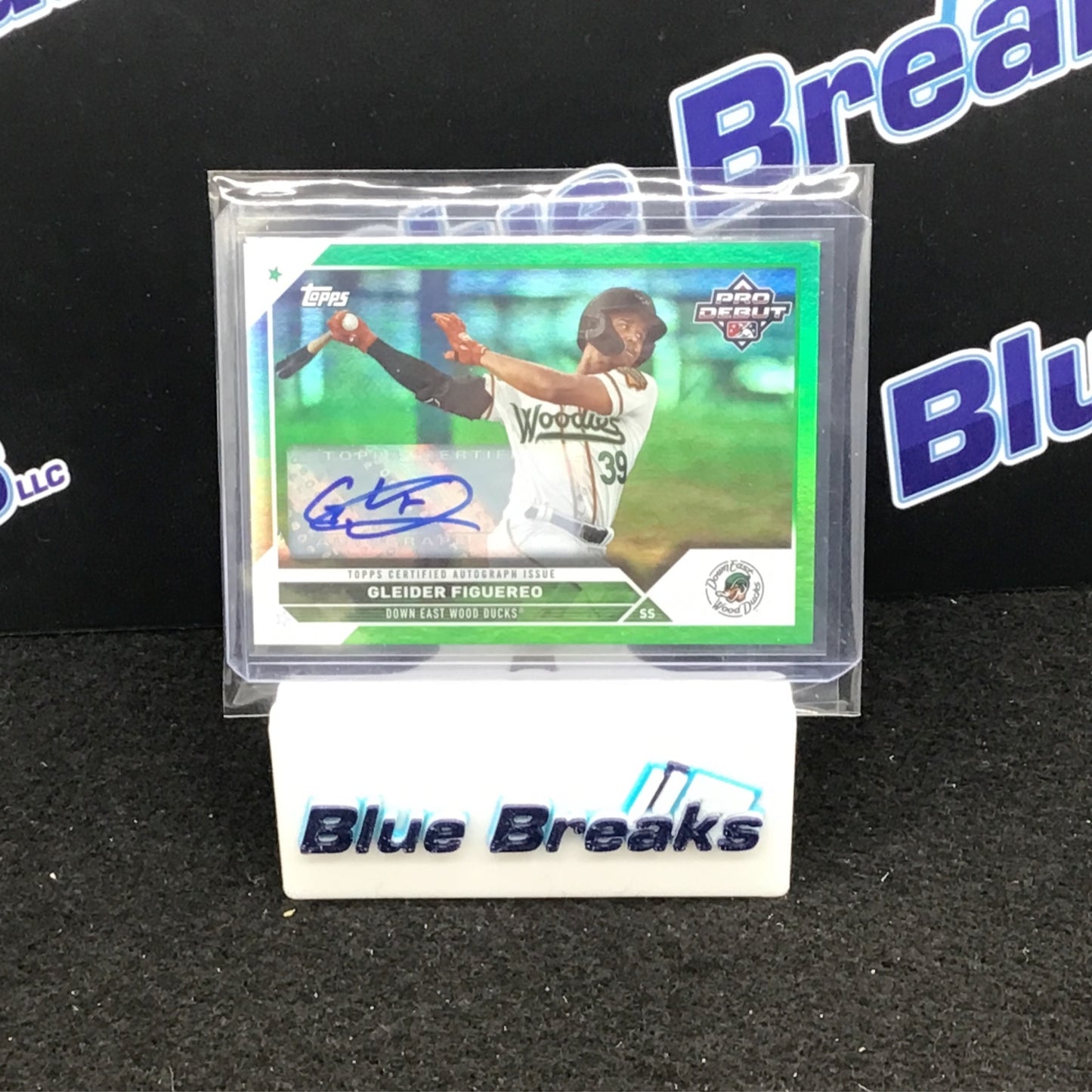 2023 Topps - Pro Debut - Gleider Figuereo - Green - auto - Texas Rangers - 11/99