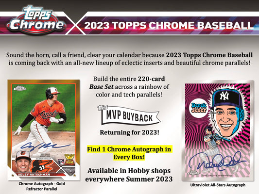 2023 Topps Chrome Baseball - Hobby Box