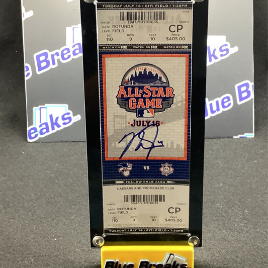 2013 All Star Ticket - Signed by Mike Trout with MLB Authentication