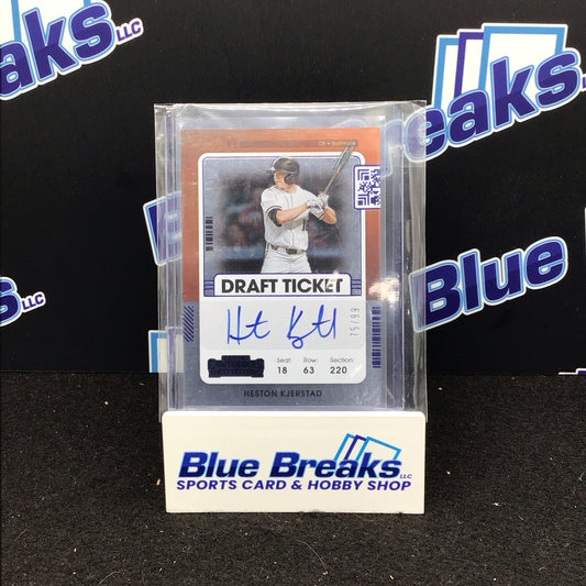 2021 Panini Contenders Heston Kjerstad auto 75/99 #PT-HK Orioles