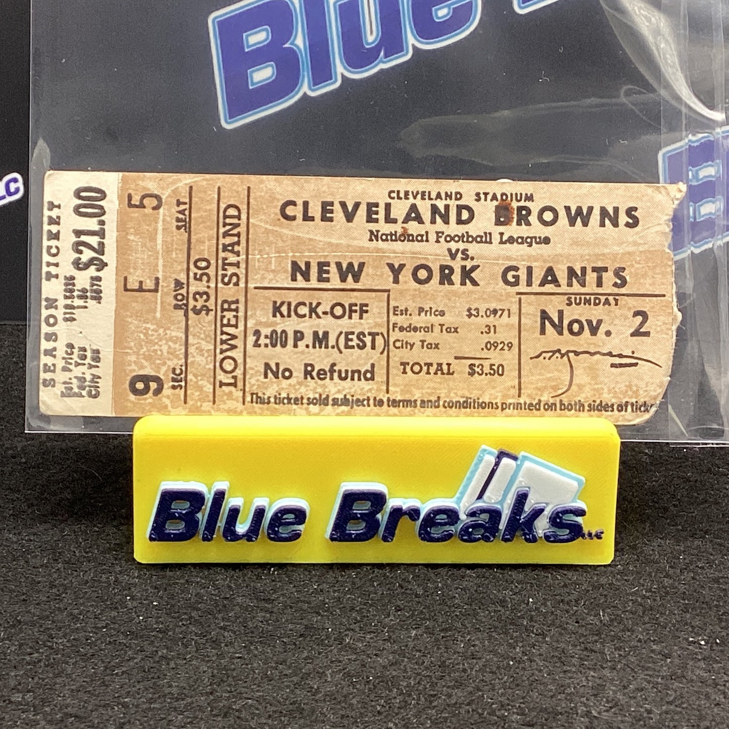 1958 Ticket - Cleveland Browns vs New York Giants 9 - E - 5