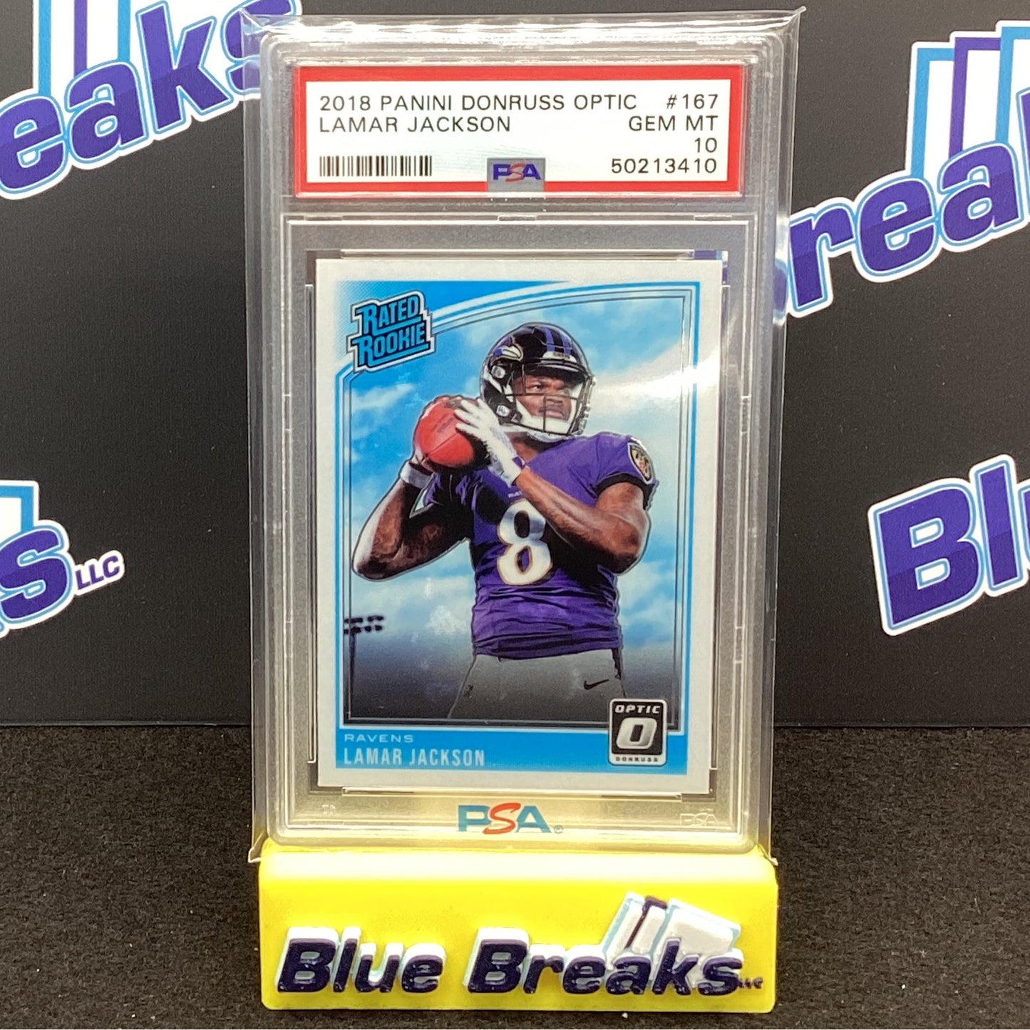 2018 Panini Donruss Optic - Lamar Jackson - RC - #167 - PSA 10 - Baltimore Ravens