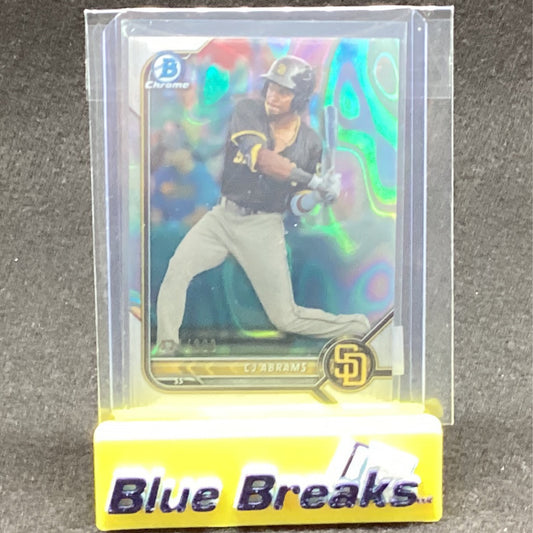2022 Topps - Bowman Chrome - Foil - CJ Abrams - 324/399 - #BCP-9 - Baseball - Padres - drop