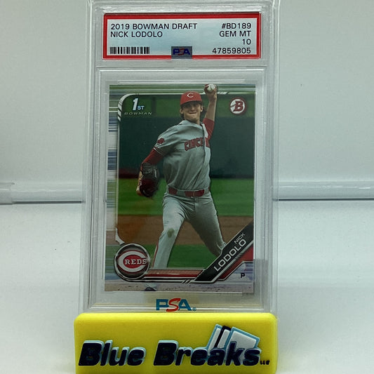 2019 Bowman Draft - Nick Lodolo Gem 10